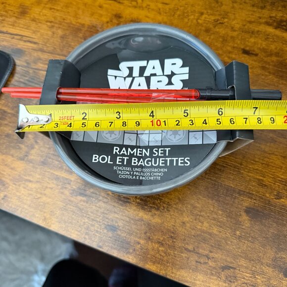 Star Wars Death Star Ramen Bowl Set with Lightsaber Chopsticks, New - 2 left - Picture 3 of 6
